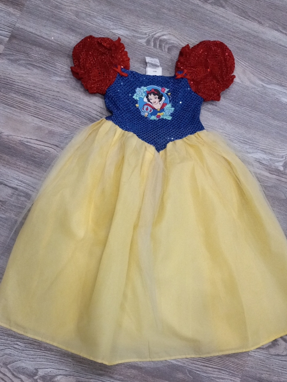 Disney Princess Snow White Sequin Dress in Blue, Red & Yellow